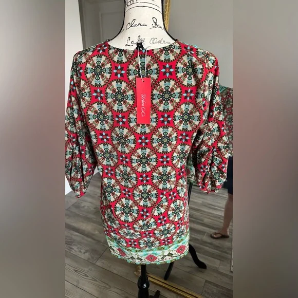 Multicolor Bohemian Tunic Dress - Picture 3 of 9